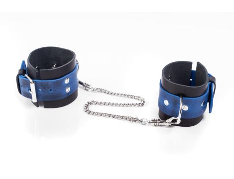 Kajdanki- Cuffs Crazy Horse Blue, Small