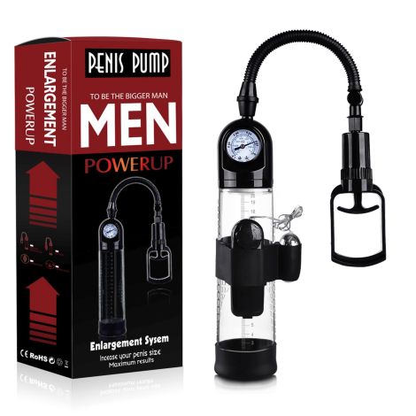 Pompka-Powerpump MASTER Vibrating - Black&Clear - 9