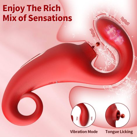 Wibrator-Merfi, 10 vibration functions, 10 frequency tongue licking USB - 5