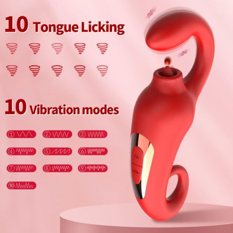 Wibrator-Merfi, 10 vibration functions, 10 frequency tongue licking USB - 6