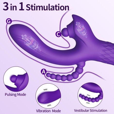 Wibrator - Patty, 7 vibration functions, 7 ball tapping, USB - 4