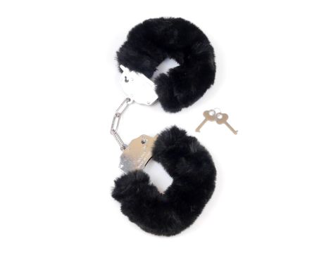 Kajdanki Fetish B - Series- Furry Cuffs Black 2,7