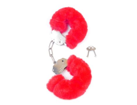 Kajdanki Fetish B - Series- Furry Cuffs Red