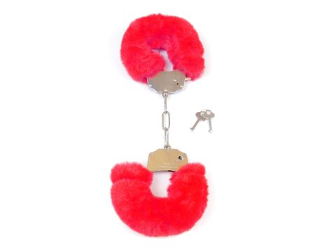 Kajdanki Fetish B - Series- Furry Cuffs Red - 2