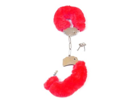 Kajdanki Fetish B - Series- Furry Cuffs Red - 3