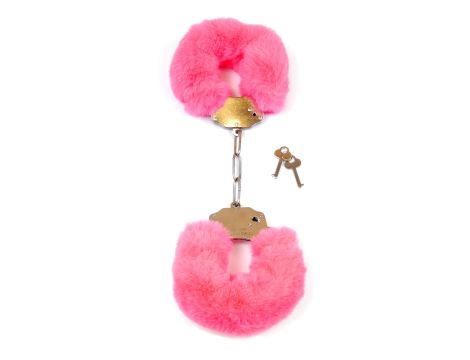 Kajdanki Fetish B - Series- Furry Cuffs Pink - 2