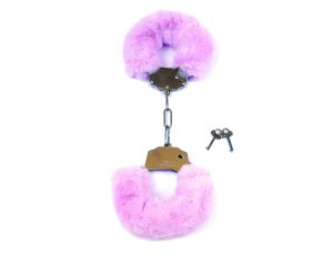 Kajdanki Fetish B - Series- Furry Cuffs Purple - image 2