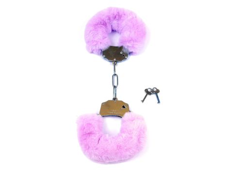 Kajdanki Fetish B - Series- Furry Cuffs Purple - 2