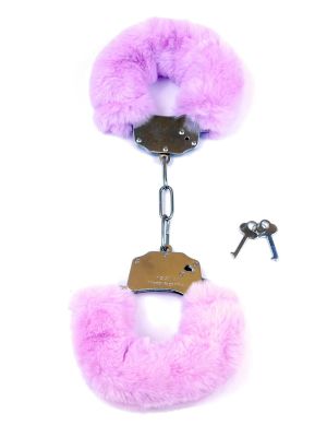 Kajdanki Fetish B - Series- Furry Cuffs Purple - image 2