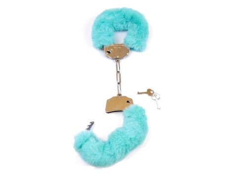 Kajdanki Fetish B - Series- Furry Cuffs Blue - 3