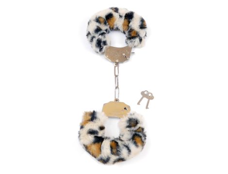 Kajdanki Fetish B - Series- Furry Cuffs Leopard - 2