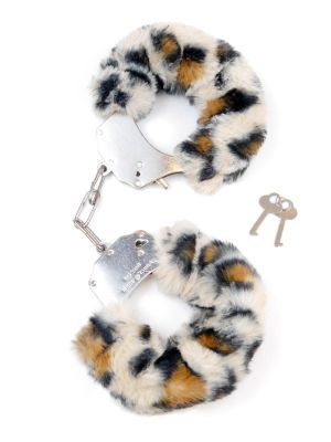 Kajdanki Fetish B - Series- Furry Cuffs Leopard