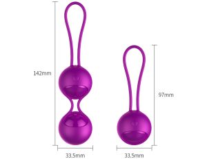 Kulki-Vibrating Silicone Kegel Balls Set USB 10 Function / Remote control - image 2