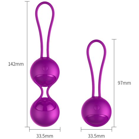 Kulki-Vibrating Silicone Kegel Balls Set USB 10 Function / Remote control - 2