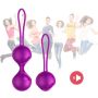 Kulki-Vibrating Silicone Kegel Balls Set USB 10 Function / Remote control - 4