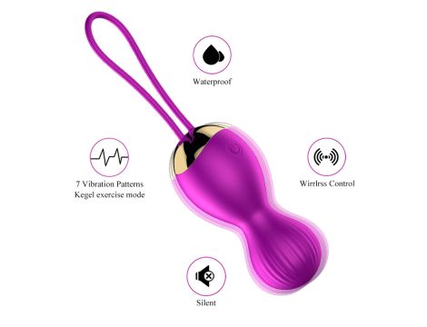 Kulki-Vibrating Silicone Kegel Balls USB 7 Function - 8