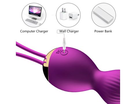 Kulki-Vibrating Silicone Kegel Balls USB 7 Function - 13