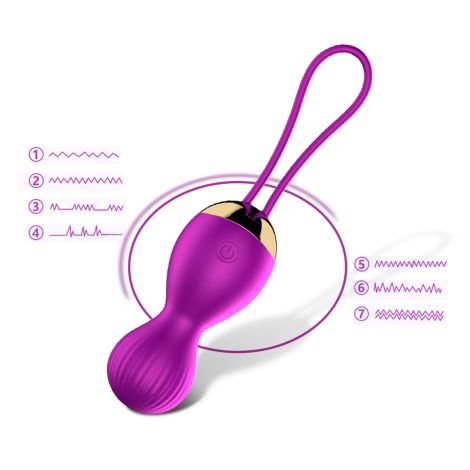 Kulki-Vibrating Silicone Kegel Balls USB 7 Function - 7