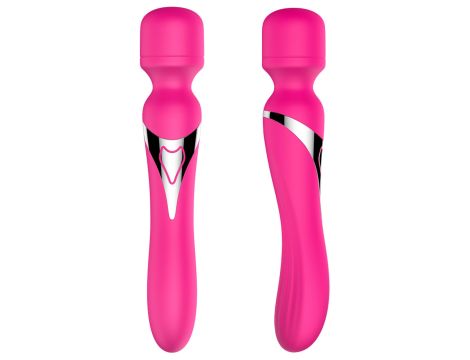 Stymulator - B - Series - Silicone Dual Massager Pulsator USB 7+7 Function (Pink) - 10