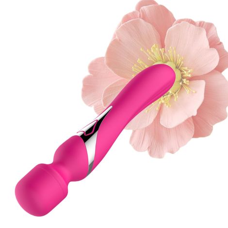 Stymulator - B - Series - Silicone Dual Massager Pulsator USB 7+7 Function (Pink) - 2