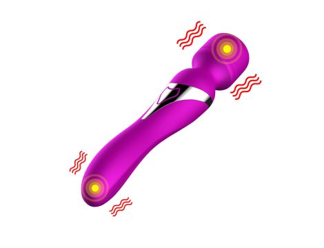 Stymulator-Silicone Dual Massager USB 7+7 Function Purple - 2