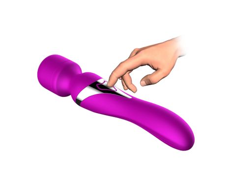 Stymulator-Silicone Dual Massager USB 7+7 Function Purple - 3