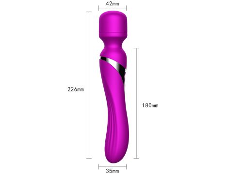 Stymulator-Silicone Dual Massager USB 7+7 Function Purple - 10