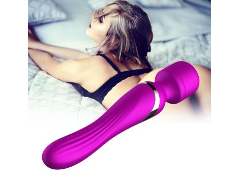 Stymulator-Silicone Dual Massager USB 7+7 Function Purple - 11