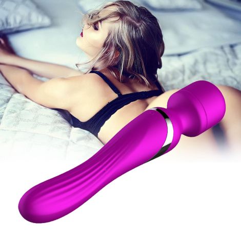 Stymulator-Silicone Dual Massager USB 7+7 Function Purple - 11