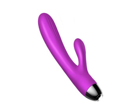 Wibrator-Silicone Vibrator and Pulsator Purple USB 7+7 Function / Heating - 6