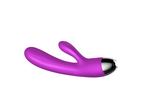 Wibrator-Silicone Vibrator and Pulsator Purple USB 7+7 Function / Heating - 7