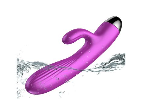 Wibrator-Silicone Vibrator and Pulsator Purple USB 7+7 Function / Heating - 12