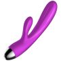 Wibrator-Silicone Vibrator and Pulsator Purple USB 7+7 Function / Heating - 2