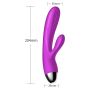 Wibrator-Silicone Vibrator and Pulsator Purple USB 7+7 Function / Heating - 15