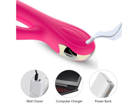 Wibrator-Silicone Vibrator USB 7 Function + Booster / Heating - 14