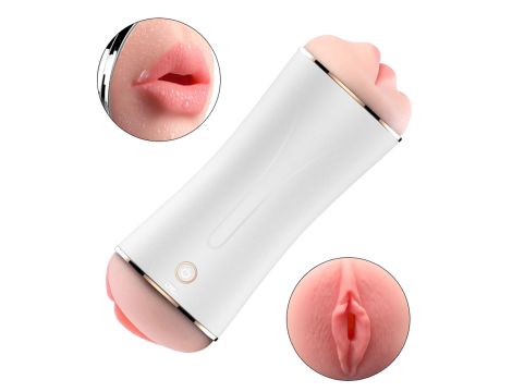 Masturbator - B - Series - Vibrating Masturbation Cup USB 10 function + Interactive Function / Double Ends