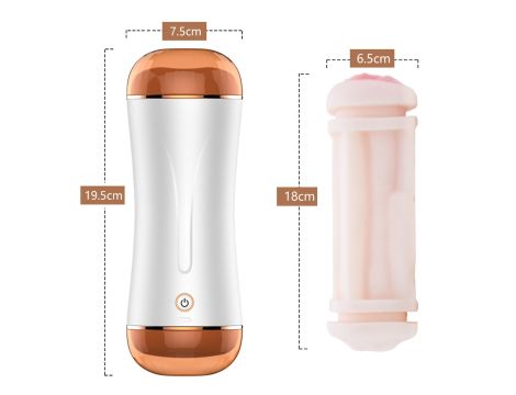 Masturbator - B - Series - Vibrating Masturbation Cup USB 10 function + Interactive Function / Double Ends - 7