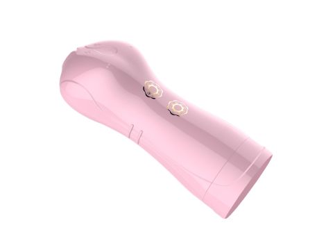 Masturbator-Vibrating and Flashing Masturbation Cup USB 7+7 Function / Talk Mode (Pink)