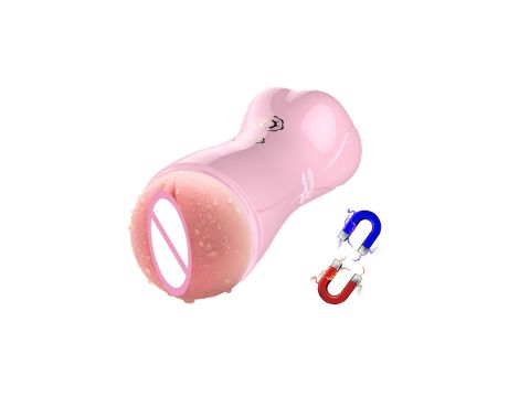 Masturbator-Vibrating and Flashing Masturbation Cup USB 7+7 Function / Talk Mode (Pink) - 8