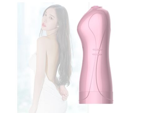 Masturbator-Vibrating and Flashing Masturbation Cup USB 7+7 Function / Talk Mode (Pink) - 12