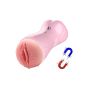 Masturbator-Vibrating and Flashing Masturbation Cup USB 7+7 Function / Talk Mode (Pink) - 8