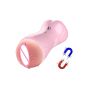 Masturbator-Vibrating and Flashing Masturbation Cup USB 7+7 Function / Talk Mode (Pink) - 9