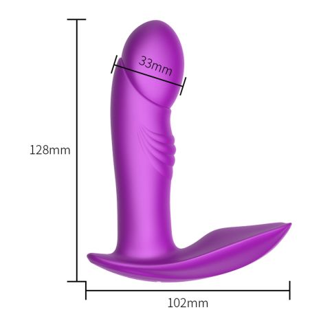 Stymulator - B - Series - Silicone Panty Vibrator USB 7 Function / Heating / Impact function - 7