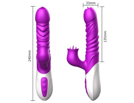 Wibrator-Silicone Vibrator USB 10 Function and Thrusting Function / Heating - 7