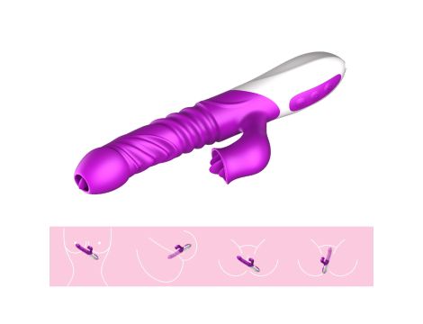 Wibrator-Silicone Vibrator USB 10 Function and Thrusting Function / Heating - 10