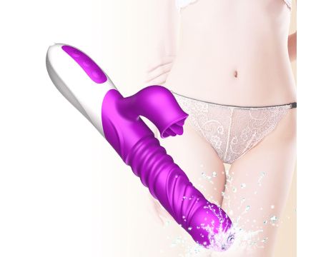 Wibrator-Silicone Vibrator USB 10 Function and Thrusting Function / Heating - 11