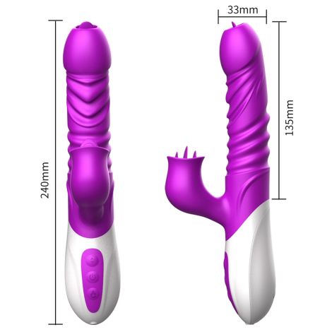 Wibrator-Silicone Vibrator USB 10 Function and Thrusting Function / Heating - 7