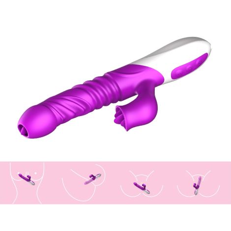 Wibrator-Silicone Vibrator USB 10 Function and Thrusting Function / Heating - 10