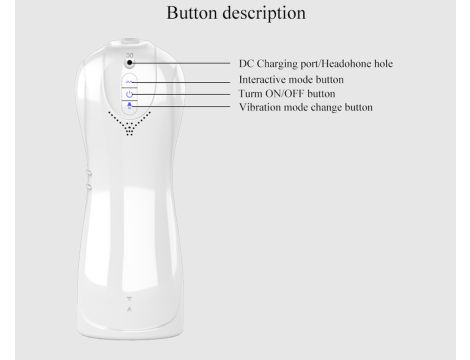 Masturbator - B - Series - Vibrating and Flashing Masturbation Cup USB 7+7 Function / Talk Mode (White) - 10