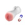 Masturbator - B - Series - Vibrating and Flashing Masturbation Cup USB 7+7 Function / Talk Mode (White) - 5